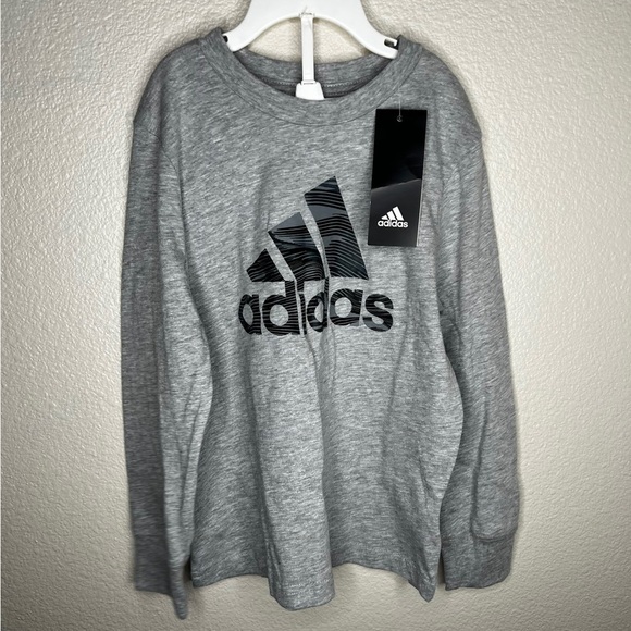 adidas Other - Adidas Kids Long Sleeve Grey Crewneck sweatshirt Cotton Blend Size 4T